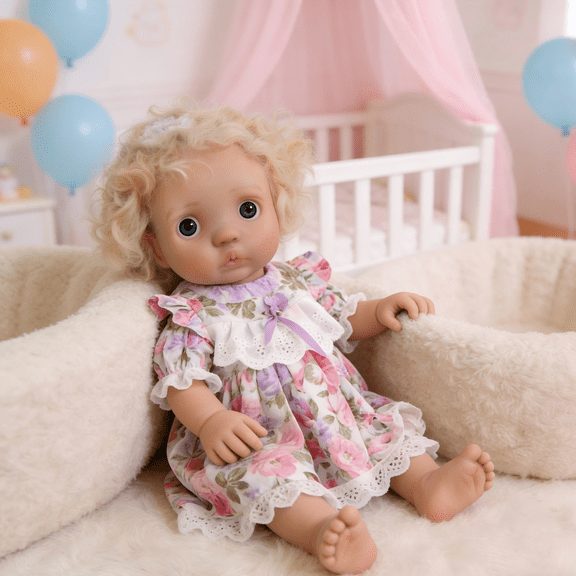 iCradle Reborn Baby Elf Fairy Doll 16 Inch Handmade Full Body Vinyl Newborn Fantasy Art Collectible Baby Dolls Xmas Birthday Gift for Kids 3