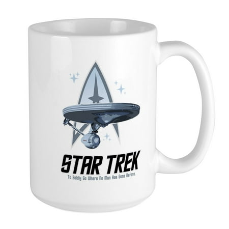 

CafePress - Star Trek Ship With Stars Large Mug - 15 oz Ceramic Large Mug