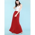 thumbnail image 6 of Made by Johnny Women's Lightweight Floor Length Maxi Skirt XXL RED, 6 of 7