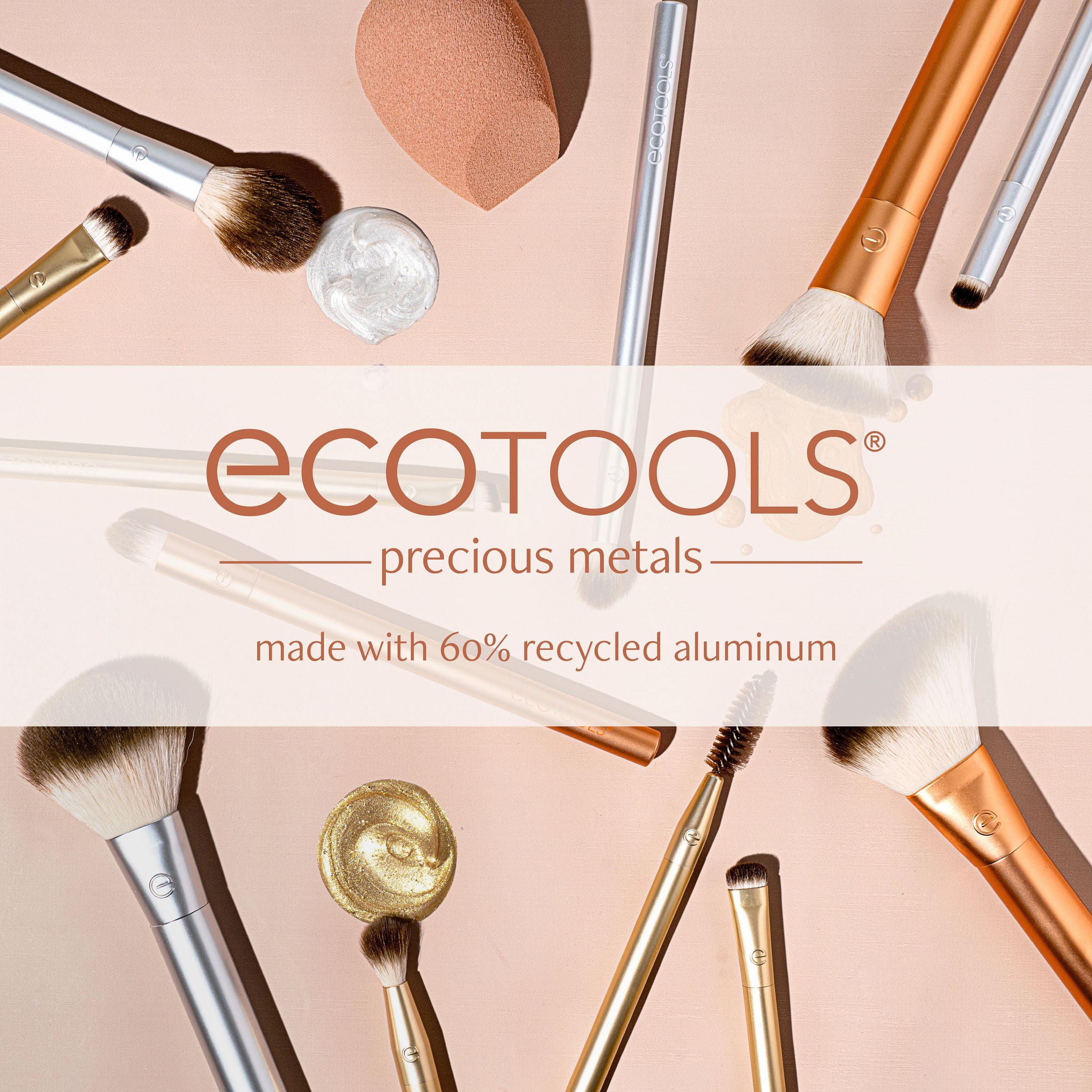 EcoTools Precious Metals Face Blend & Sculpt Set, Makeup Brush Kit,  Foundation Brush, Ecofriendly Makeup Brush Kit, Recycled Aluminum, Chrome,  Precision, 4 Piece Set – EcoTools Beauty