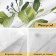 thumbnail image 4 of No Hook Shower Curtain with Snap in Liner, Watercolor Lemon Flower Leaves Waterproof Bath Curtain Double Layers with See Through Top Window, Spring Fruit Floral on White Hotel Shower Curtains 60x72in, 4 of 9