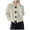 White, variant on Womens Sweater Big Button Knit Cropped Cardigan Solid Long Sleeve Lapel Cropped Fall Knitwear