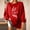 Red, variant on AOOCHASLIY Women Fall Tops Women Christmas Loose Long-Sleeved Fleece Oversized Print Pullover Sweatshirt