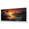 thumbnail image 2 of Designart "Vintage Paradise Tropical Coastline V" Extra Large Coastal Framed Wall Art - Coastal Blue Coastal Tropical Bedroom Framed Canvas Wall Art, 2 of 6