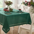 thumbnail image 7 of Holiday Evergreen Provence Lattice Cutwork 70 inch Long Fabric Dining Table Runner, 7 of 7
