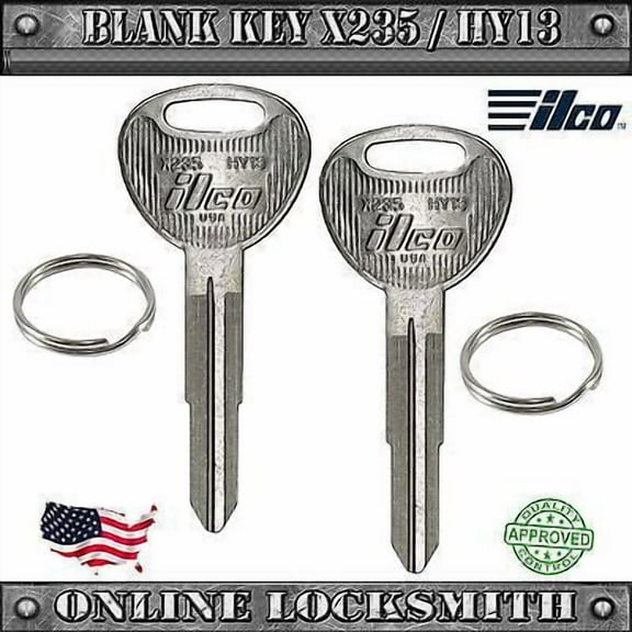 2 New Ilco Keys For Hyundai Accent 1995-1999 - Blank HY13 / X235
