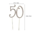 thumbnail image 2 of 50 Cake Topper para 50th Birthday Party Anniversary Crystal Rhinestones Decorativo Cake Topper para Party Supplies (Gold), 2 of 7
