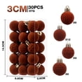 thumbnail image 3 of 30 Pcs 3cm Flocked Christmas Ball Ornaments Mini Velvet Shatterproof Christmas Ornaments with Hanging Loop for Xmas Tree Holiday Party, 3 of 5