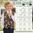 thumbnail image 7 of Garronmavis Cute Brown Camo Boys Suit Vest Comfortable V Neck Waistcoat with Pocket Warm 3-button Single Breasted Closure & 2 Slit Pockets Lightweight Adjustable Back Strap Vest, 7 of 7
