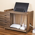 thumbnail image 3 of Router Shelf Projector Shelf Projector Stand Router Storage Box Modem Cable Router Cover Organized Power Strip Cable Management Hider Rack by Solid Wood Need Assembly, 3 of 5