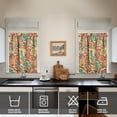 thumbnail image 2 of Paisley Design Kitchen Curtains - Vintage Paisley Design Tier Cafe Curtains for Bathroom Living RV Rod Pocket Window Drapes 36 Inch 2 Panels Set 28"x36" 2 Panels Window Treatment Tiers, 2 of 4