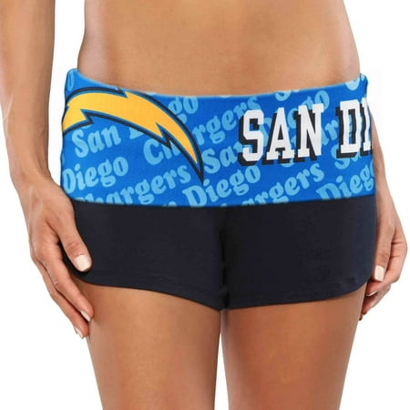 San Diego Chargers Women's Cameo Knit Shorts - Navy Blue