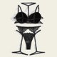 thumbnail image 3 of Gibobby Lenceria mujer sexy Conjunto de falda a cuadros para mujer con ribete de encaje y falda(Negro, M), 3 of 5