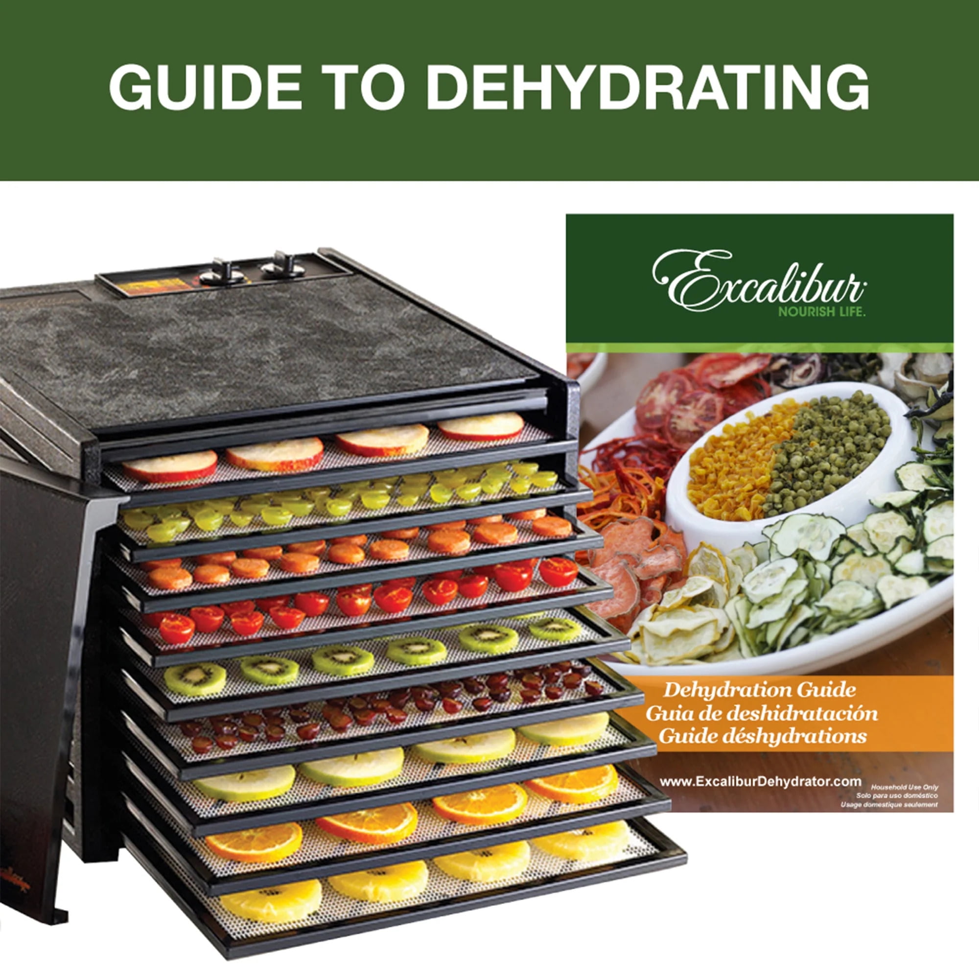 Enjoy healthy homemade treats with the Excalibur 5-Tray Food Dehydrator:  $110 (Reg. $160+)