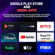 Raxxio MAG555 4K Google TV Streaming Box – 16GB Storage, 2GB RAM, Voice Control Remote, Dolby Digital 8-Channel Sound