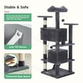 thumbnail image 3 of CONCETTA 54" Multi-Level Cat Tree Tower for Indoor Cats with Sisal Scratching Post, Dark Gray, 3 of 7