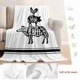 thumbnail image 5 of Vintage Animals Blanket Soft Cozy Warm Throw Blanket for Couch, Plush Fuzzy Flannel Fleece Blankets for Sofa, Pig Rooster Cow Funny Words Retro Art Bed Blankets Lightweight Gifts for Women, 30"x40", 5 of 9