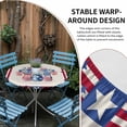 thumbnail image 5 of Independence Day Fitted Tablecloth with Elastic Edged, Round Table Cloth for Dining Table, Red Blue Flowers Patriotic Star Stripes Waterproof Oil Proof Table Cover for Indoor Outdoor 55"-60", 5 of 8