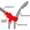 thumbnail image 3 of Shower Arm Holder for Handheld Shower Head, Adjustable Mount Bracket, Shower arm Adapter with Swivel Ball, 1/2-Inch, Chrome, 0.5, 3 of 6