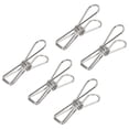 thumbnail image 1 of Uxcell 1" Clips de alambre metálico pequeños multiusos, abrazaderas para bolsas, plata, paquete de 25, 1 of 5