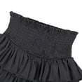 thumbnail image 3 of YM YOUMU Women's Shirred High Waist Tiered Layer Ruffle Hem A Line Short Mini Skirt, 3 of 5