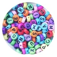 thumbnail image 1 of 100/200/300/500Pcs Mixed Letter Acrylic Beads Round Flat Alphabet Spacer Beads For Jewelry Making Handmade Diy Bracelet Necklace, 1 of 5