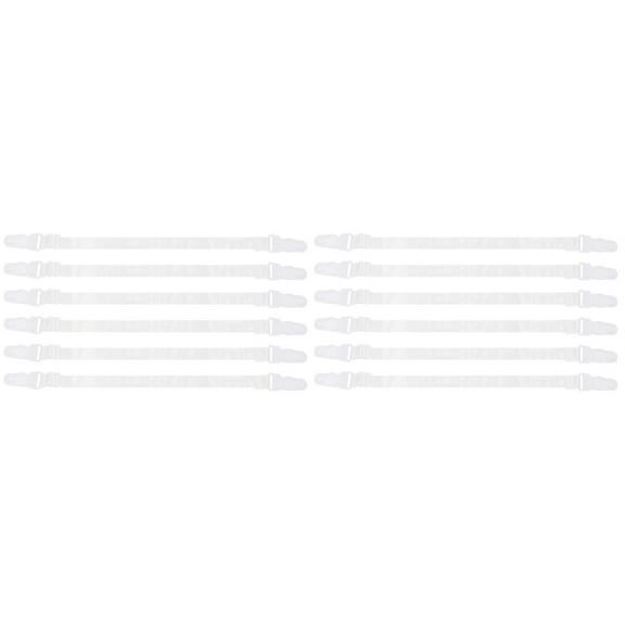GOOHOCHY 12 Pcs  Transparent Bra Straps Non Adjustable Shoulder Straps Slip-Resistant Belts Women Underwear Accessories