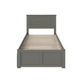 thumbnail image 6 of Nantucket Twin Extra Long Bed with Footboard and Twin Extra Long Trundle in Grey, 6 of 8
