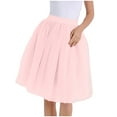 thumbnail image 3 of Teissuly Fashion Women's Large Gauze Pleated Half Skirt Gauze Skirt Puffy Skirt, 3 of 4