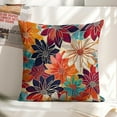 thumbnail image 6 of Color Dahlias Flowers Linen Throw Pillow Covers Decorative Pillow Cases Cushion Case Couch Pillows Cover for Sofa Bedroom Living Room Car 18x18 inch Set of 2, 6 of 8