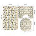 thumbnail image 3 of White Stem Sunflower Pattern Bathroom Rugs Sets 3 Piece,Toilet Cover Set,Absorbent Non Slip Bathroom Mats Sets with U-Shaped Contour Rug Toilet Rug Set, 3 of 5