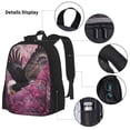 thumbnail image 3 of Pofeuu Flower Bald Eagle Print Backpack Travel Backpacks With Lunch Bag Pencil Bag Set 3 pcs Set Cartoon Backpack, 3 of 7