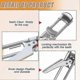 thumbnail image 3 of 2-Pack Adjustable Jar and Bottle Opener, Stainless Steel Multifunctional Lid Gripper for Seniors, 3 of 5