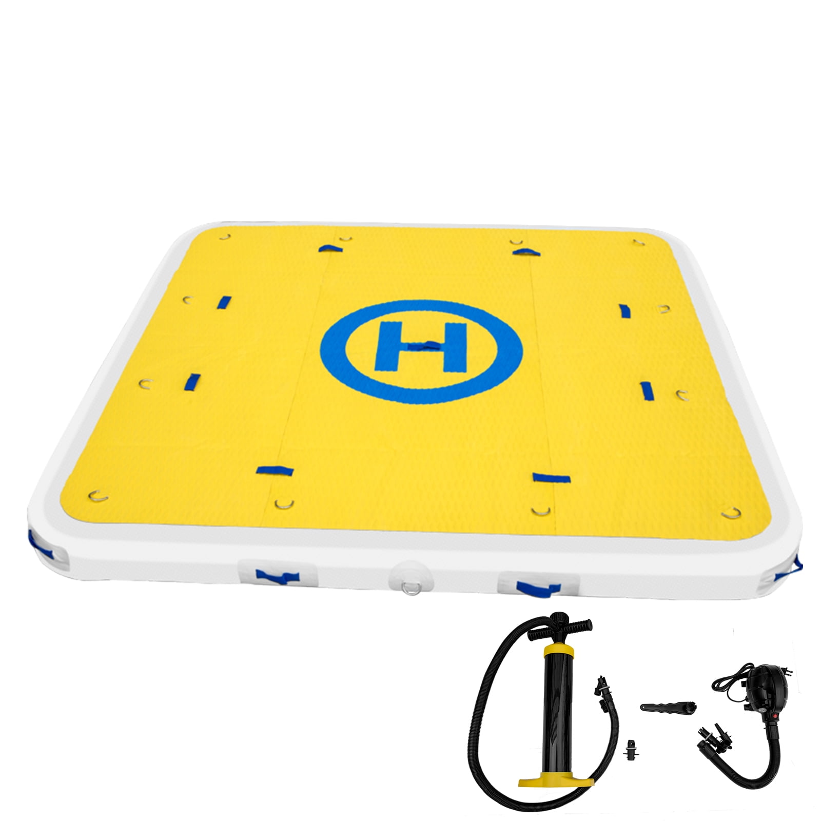 Inflatable Dock Platform Inflatable Floating Dock 6x5 ft with Electric Air Pump 