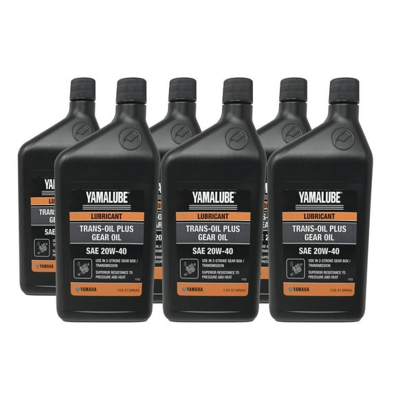 Yamaha Genuine OEM Trans-Oil Plus Gear Oil 20W-40 ACC-TRANS-PL-US - 6 Quarts