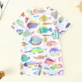 thumbnail image 4 of NIEWTR Baby/Toddler Boy Rash Guard Swimsuit Short Sleeve One Piece Zipper Swimwear Sunsuit Infant Bathing Suit Beachwear(White,0-6 Months), 4 of 4