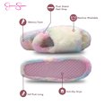 thumbnail image 3 of Jessica Simpson Girls Plush Fluffy Slip On House Slippers with Memory Foam, 3 of 9
