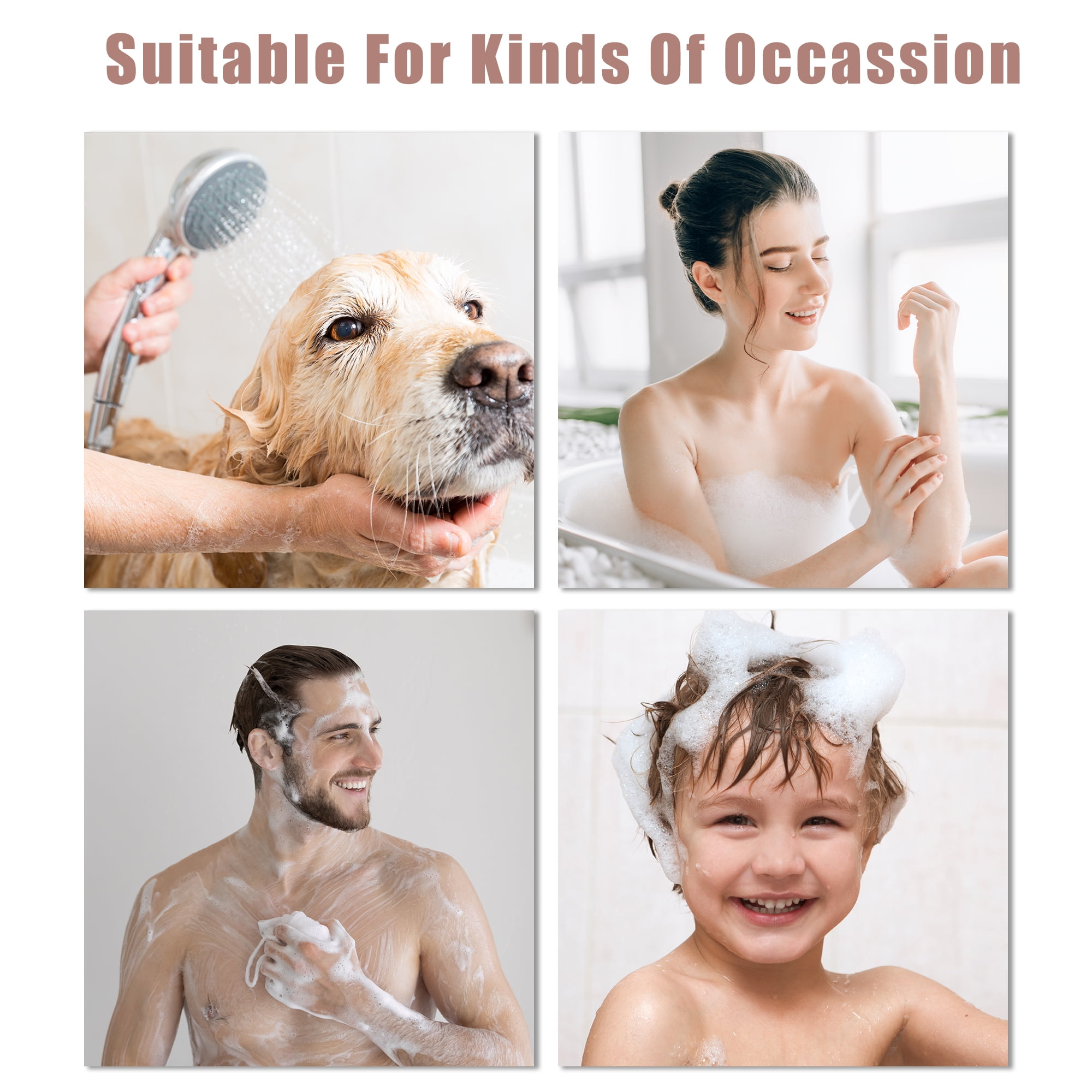 Unique Bargains Silicone Body Scrubber Soft Shower Exfoliating Brush Black