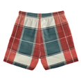 thumbnail image 7 of FORMRS Boys Swim Trunks Quick Dry Mesh Liner Boardshorts Sizes XS-XL, Vibrant Red Tartan Pattern, 7 of 7