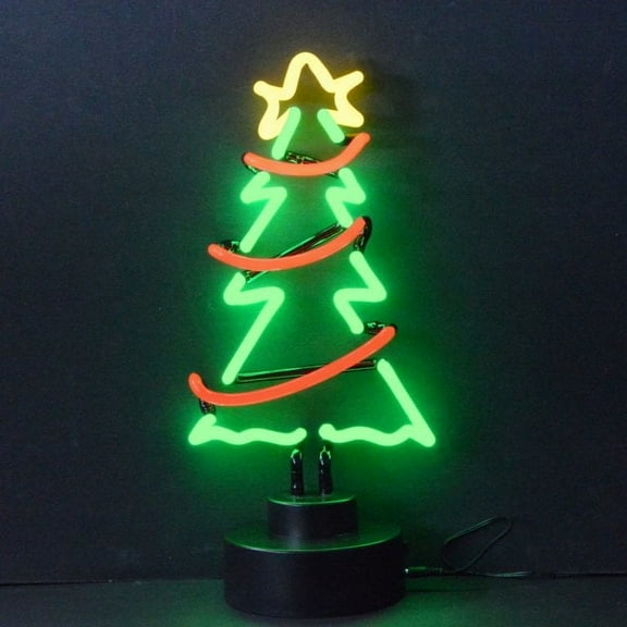 XMAS TREE WITH GARLAND NEON SCULPTURE – 4XMASG