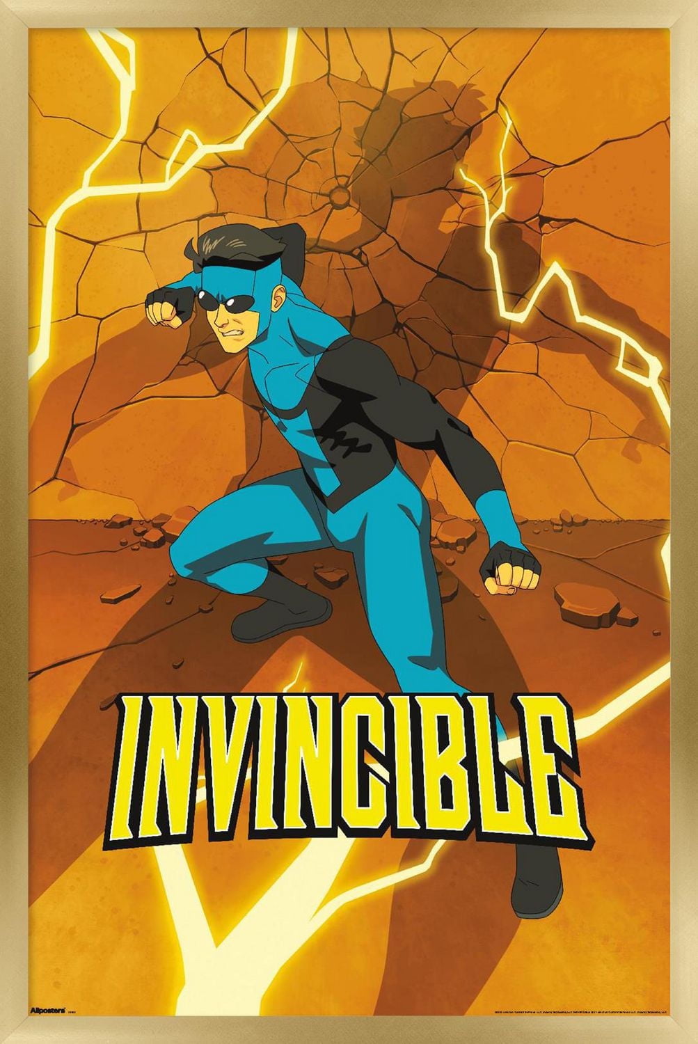 Invincible: Season 3 - Blue Suit Teaser One Sheet Wall Poster, 22.375" x 34" Framed