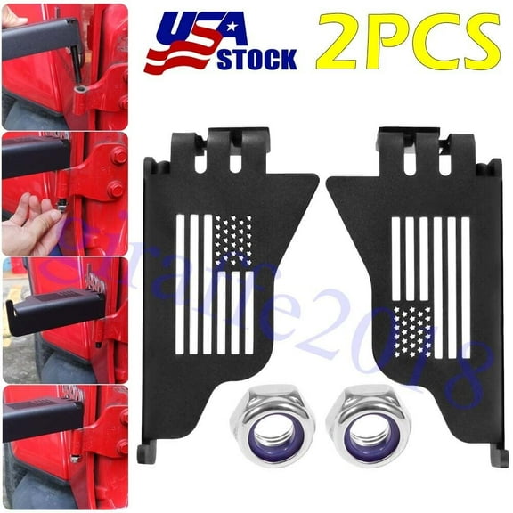 2x Metal Front Door Foot Pegs Rest Pedals for Jeep Wrangler JK JL 2007~2020 ^ HQ