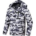 YuKaiChen Men's Waterproof Ski Jacket, Winter Mountain Coat, Camo1 Gray