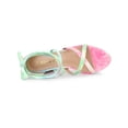 thumbnail image 4 of BLISSFUL STEP Women's Tie Dye High Heel Sandal Platform Block Heel Prom Sandals Green 9, 4 of 7