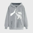 thumbnail image 2 of Funny Animal Print Hooded Sweatshirts for Women Fashion Casual Hoodies Baggy Long Sleeve Pullover Tops for Workout, 2 of 5