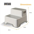 thumbnail image 1 of Banco Escalera Infantil Antideslizante de 2 Escalones, Found Seguro y Resistente hasta 90 kg, Compacto y Portátil para Niños y Niñas en Lavabo, Cocina o Baño, Color Gris, 1 of 4