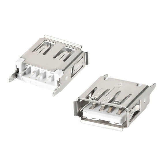Uxcell 4-Pin DIP 180 Degree 2.0 Type A Female PCB USB Connector 30 Count