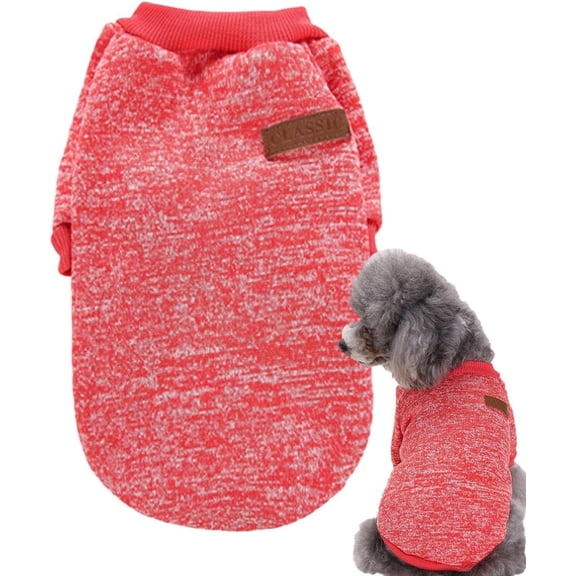 Small Dog Fleece Sweater, Warm Pet Clothing for Winter Fall Walking, Travel