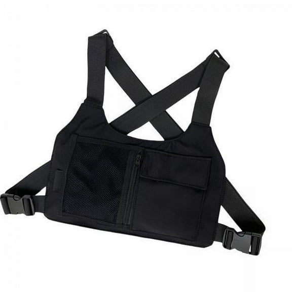 Milageto 2x Chest Rig Bag Lightweight Adjustable Shoulder Strap Utility Utility Vest Chest