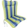 Jordan Manufacturing Stripe Outdoor Wrought Iron Dina Lounger Cushion, Multiple Colors